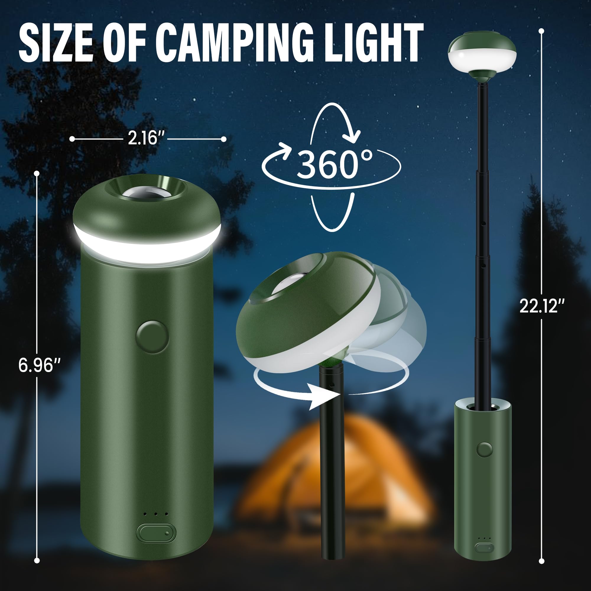 Amazon.com: Chsuiwe Telescopic Camping Lights,Collapsible Magnetic